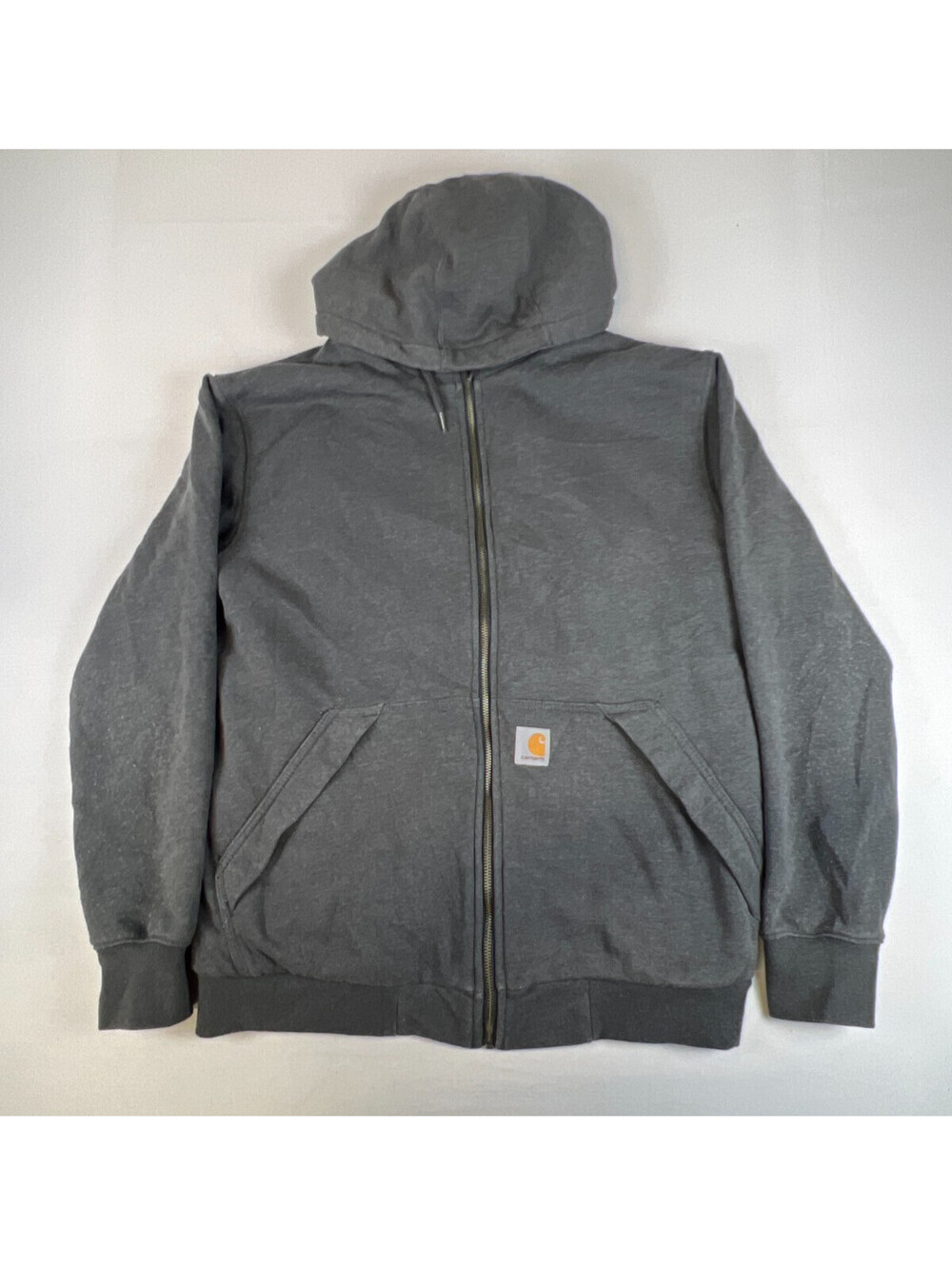 Carhartt Men's Medium Grey Rain Defender Sherpa Lined Full Zip Hooded Sweatshirt